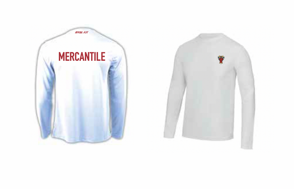 Mercantile Rowing Club Long Sleeve Gym T-shirt - White