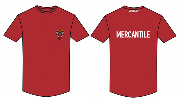 Mercantile Rowing Club Casual Cotton T-Shirt - Red