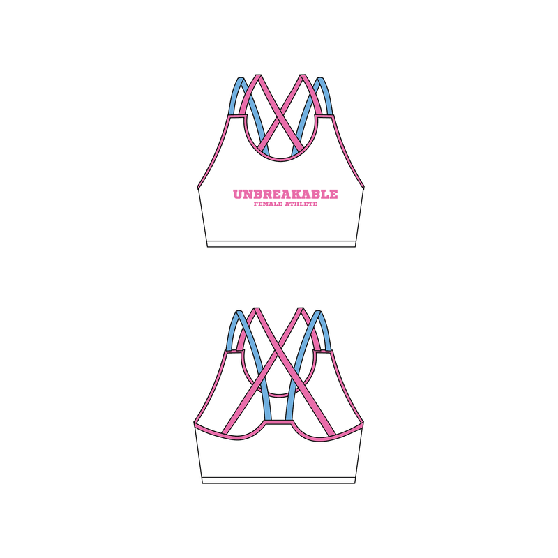 Unbreakable Female Athlete Strappy Sports Bra